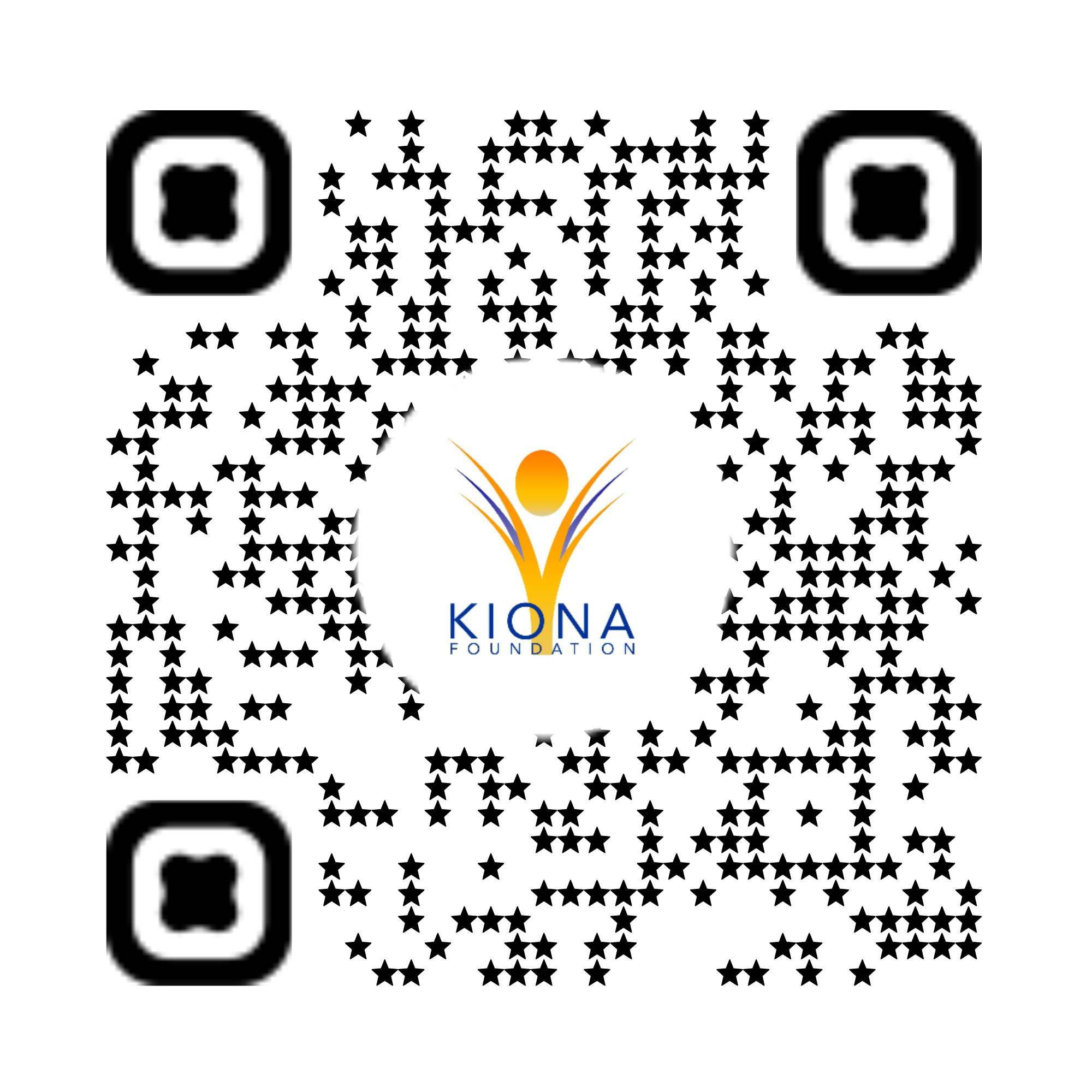 QR code for the official Support the Kiona Foundation Givebutter donation page