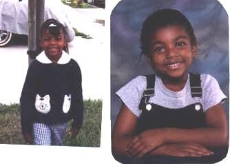 Two kindergarten portraits of Kiona